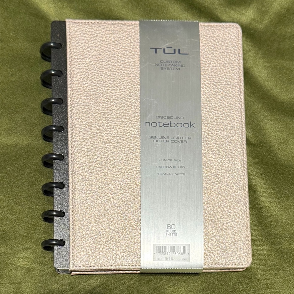 TUL Leather Discbound Notebook in Beige